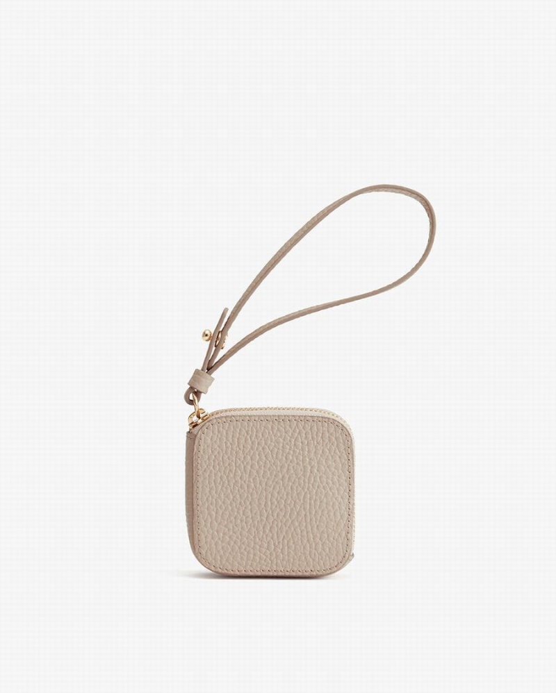 Cuyana Læder Airpod Etui Taske Dame Grå | DBB2239QS