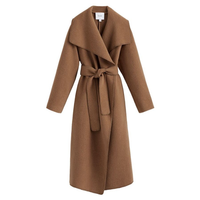 Cuyana Light Uld Wrap Frakker Dame Brune | TWI2053CP