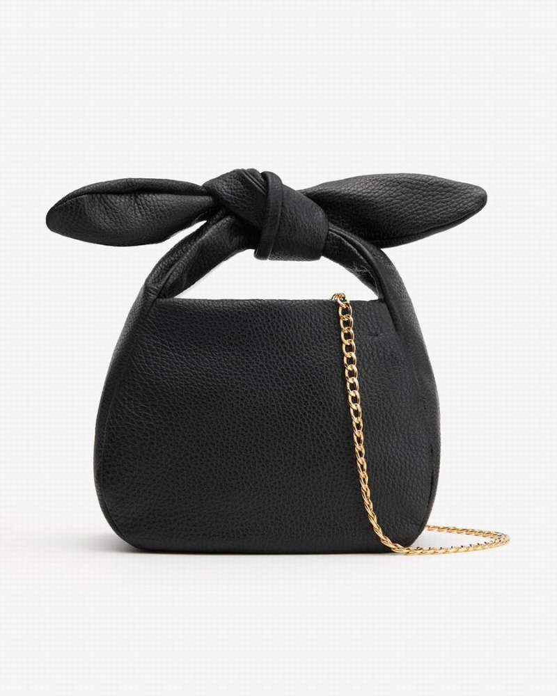 Cuyana Mini Bow Skuldertasker Dame Sort | YCS5369UB