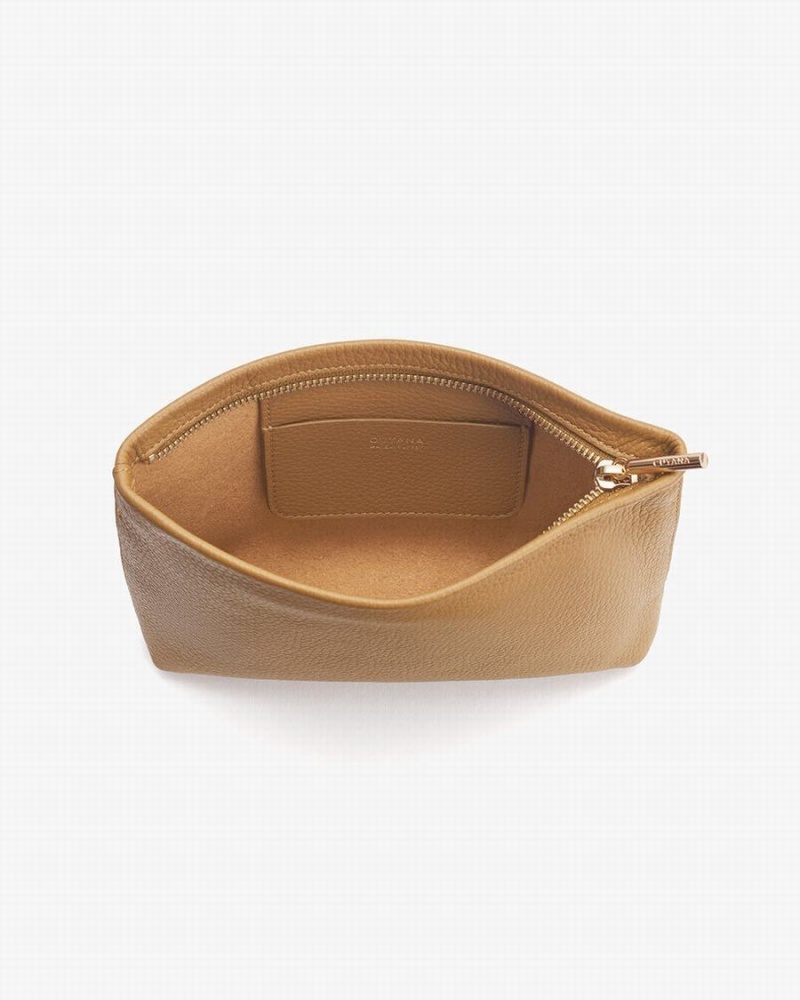 Cuyana Mini Lynlås Pouches Dame Gul Brune | NVN5697WQ