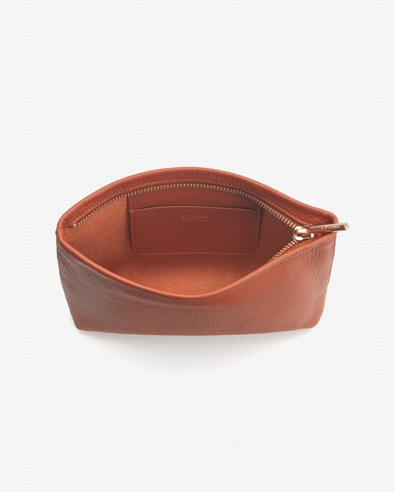 Cuyana Mini Lynlås Pouches Dame Rød Brune | UVS9488TP