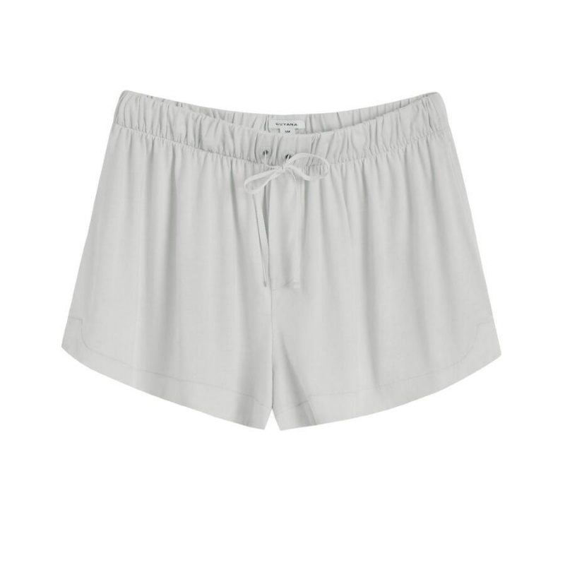 Cuyana Organic Pima Sleep Shorts Dame Grå | ZDF7591PN