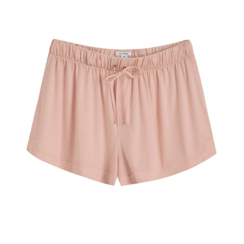 Cuyana Organic Pima Sleep Shorts Dame Lyserød | SPB1813GK