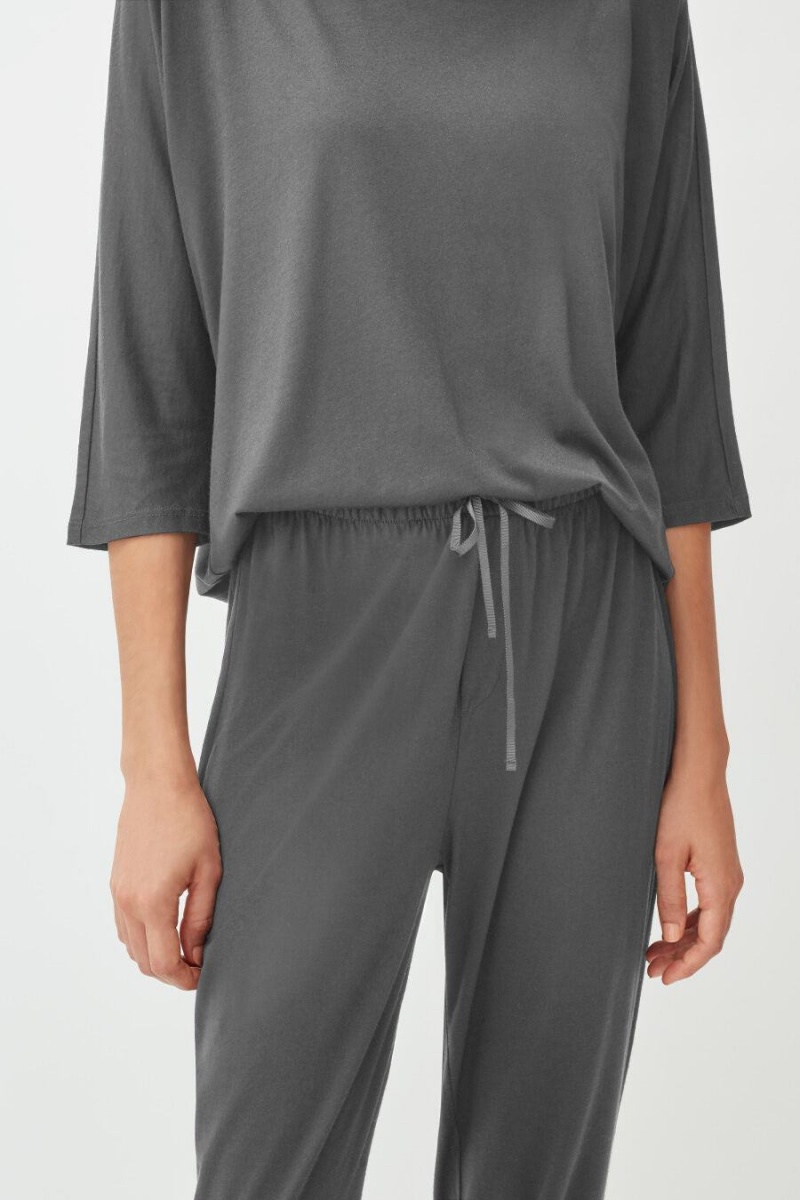 Cuyana Organic Pima Tapered Bukser Dame Grå | LRZ2293CQ