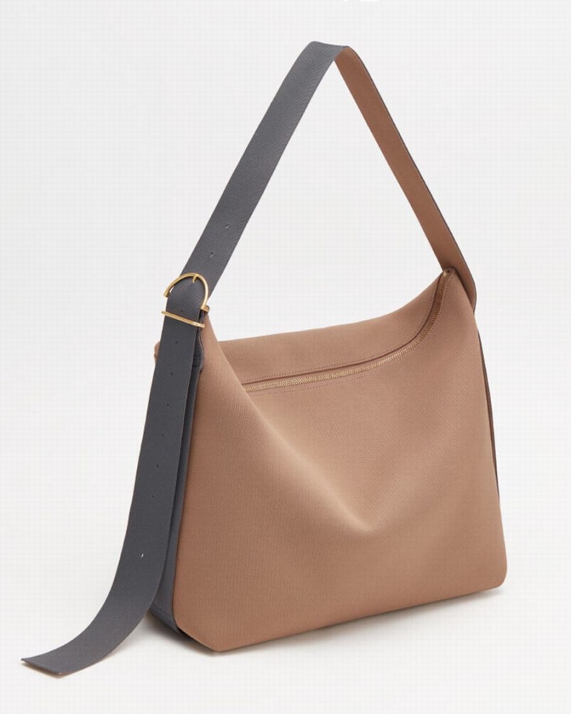 Cuyana Oversized Sling Crossbody Taske Dame Khaki | KTM6937BX