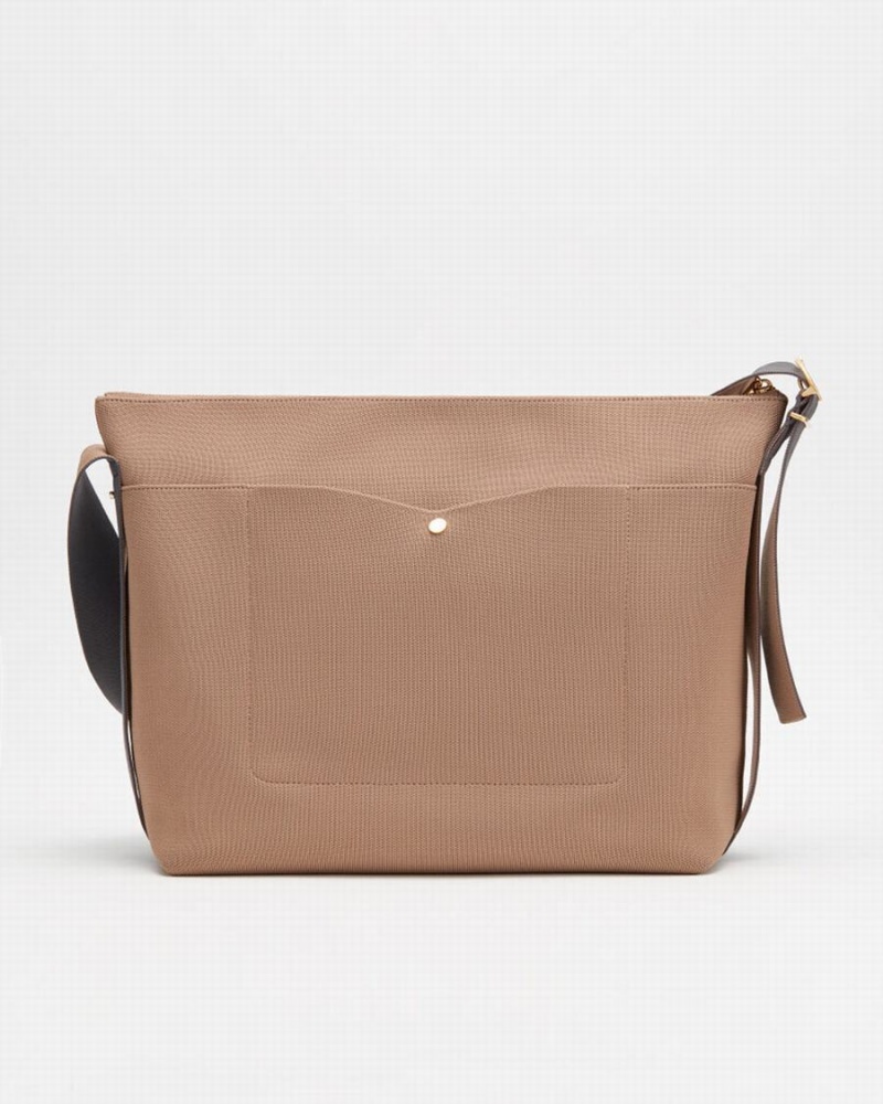 Cuyana Oversized Sling Crossbody Taske Dame Khaki | KTM6937BX