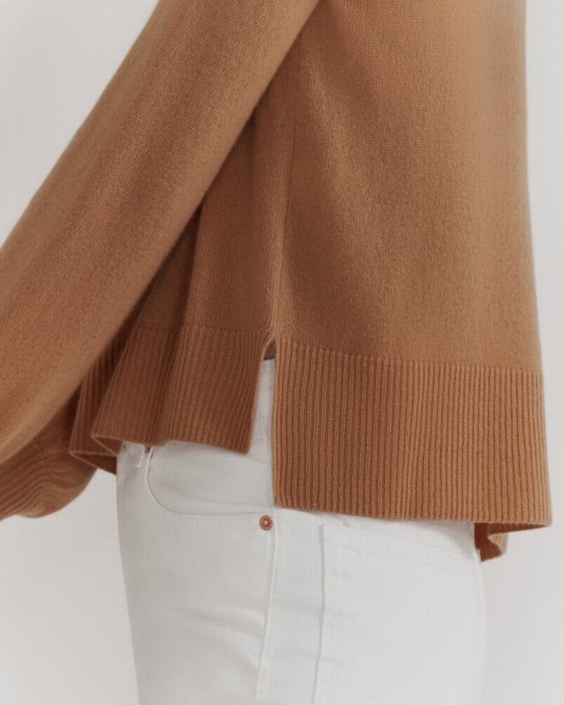 Cuyana Single Origin Cashmere Cropped Trøjer Dame Brune | NEA5598DA