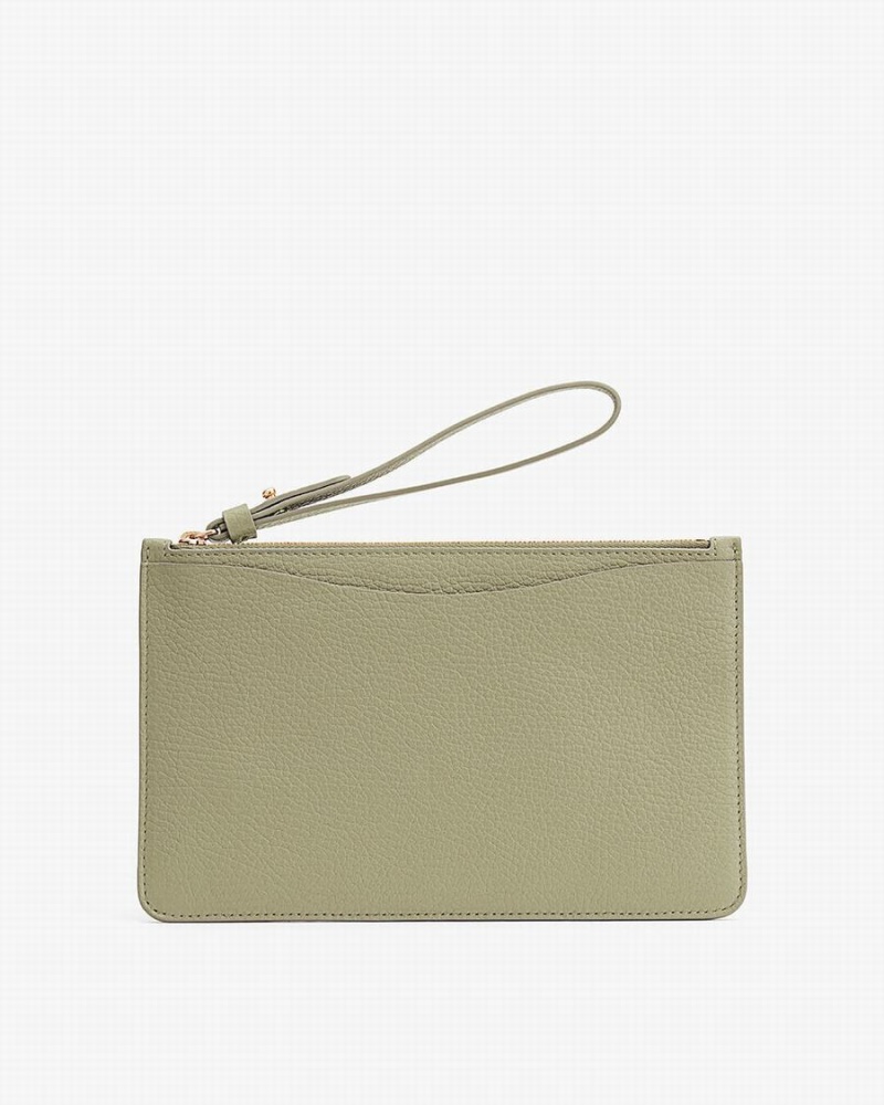 Cuyana Slim Wristlet Pung Dame Grøn | HEN9065LQ