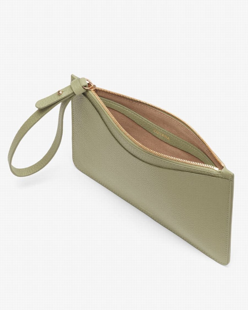 Cuyana Slim Wristlet Pung Dame Grøn | HEN9065LQ