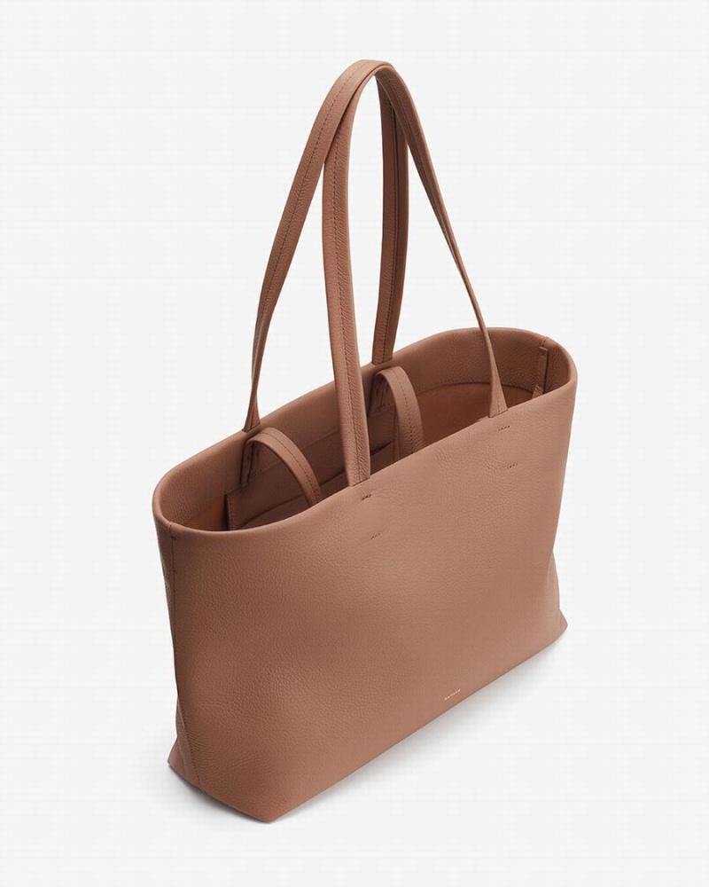 Cuyana Small Easy Tote Tasker Dame Brune | YVF1843PF