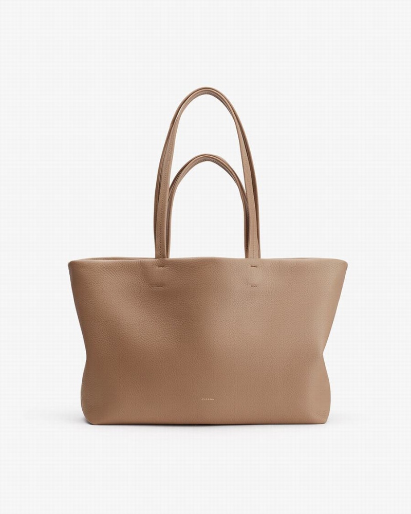 Cuyana Small Easy Tote Tasker Dame Khaki | CQC4950UX