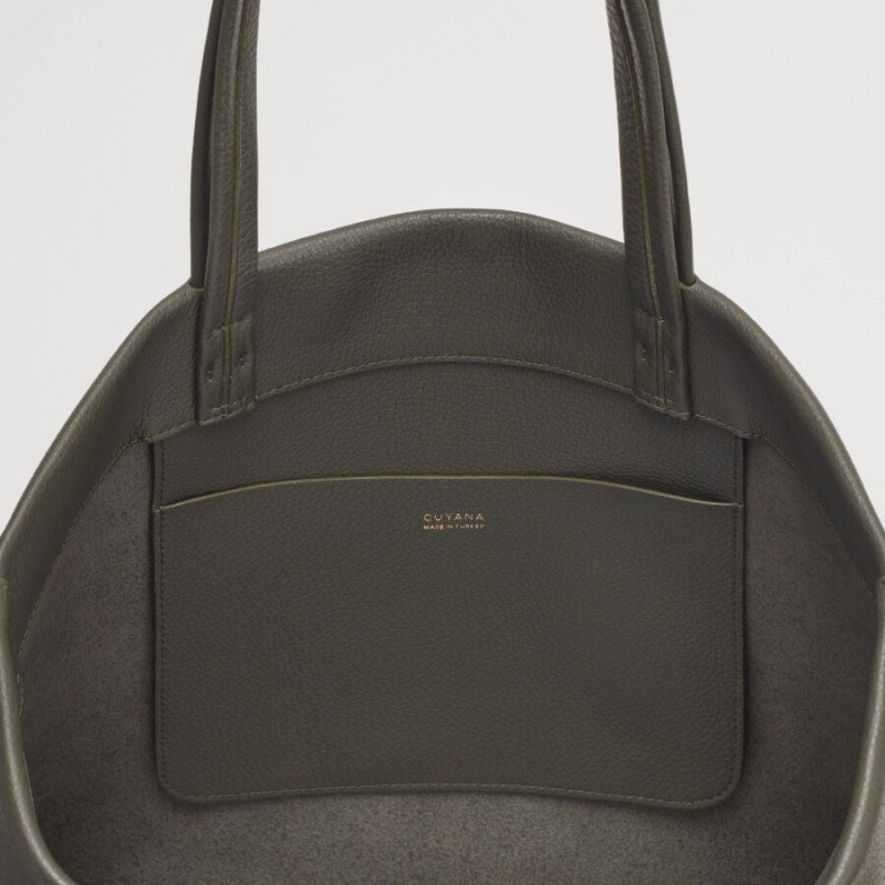 Cuyana Small Easy Tote Tasker Dame Mørkegrøn | LCL9973RK