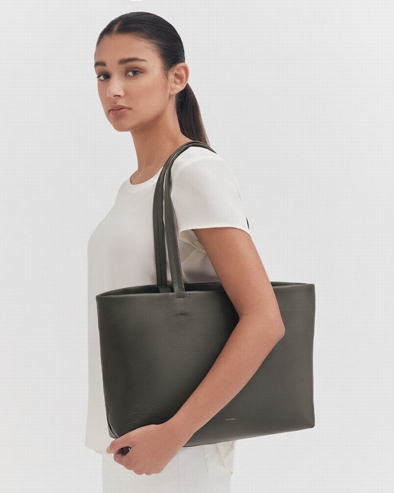 Cuyana Small Easy Tote Tasker Dame Mørkegrøn | LCL9973RK