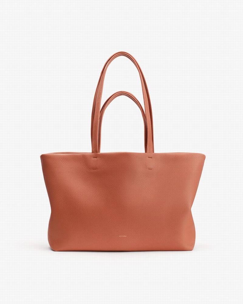 Cuyana Small Easy Tote Tasker Dame Rød Brune | YRN418FL