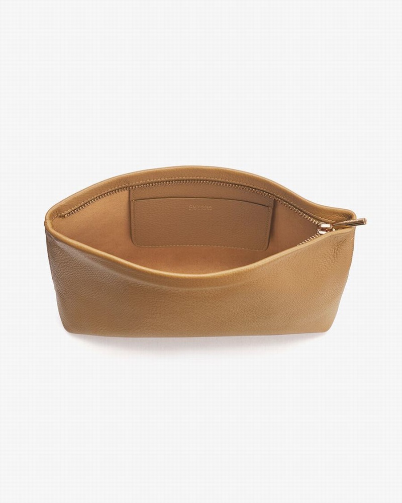 Cuyana Small Lynlås Pouches Dame Gul Brune | WGX882MU