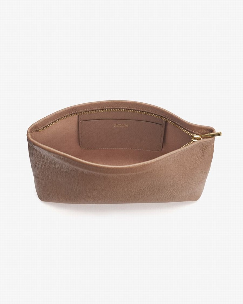 Cuyana Small Lynlås Pouches Dame Khaki | WON9156YB