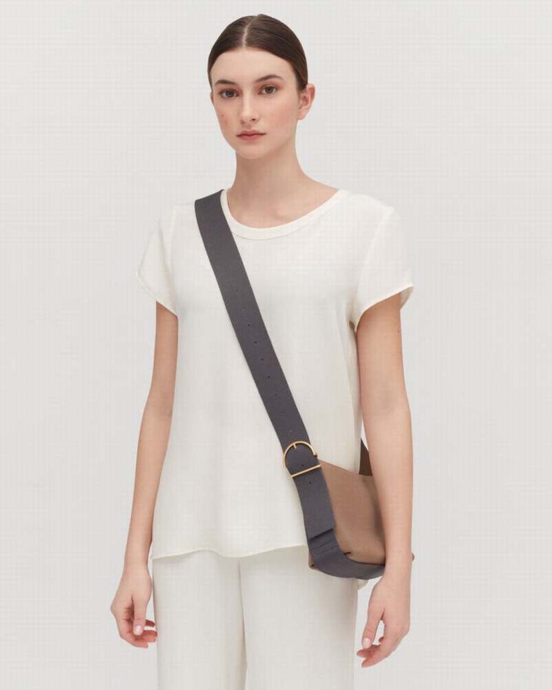 Cuyana Small Sling Crossbody Taske Dame Khaki | CEZ3313ZK