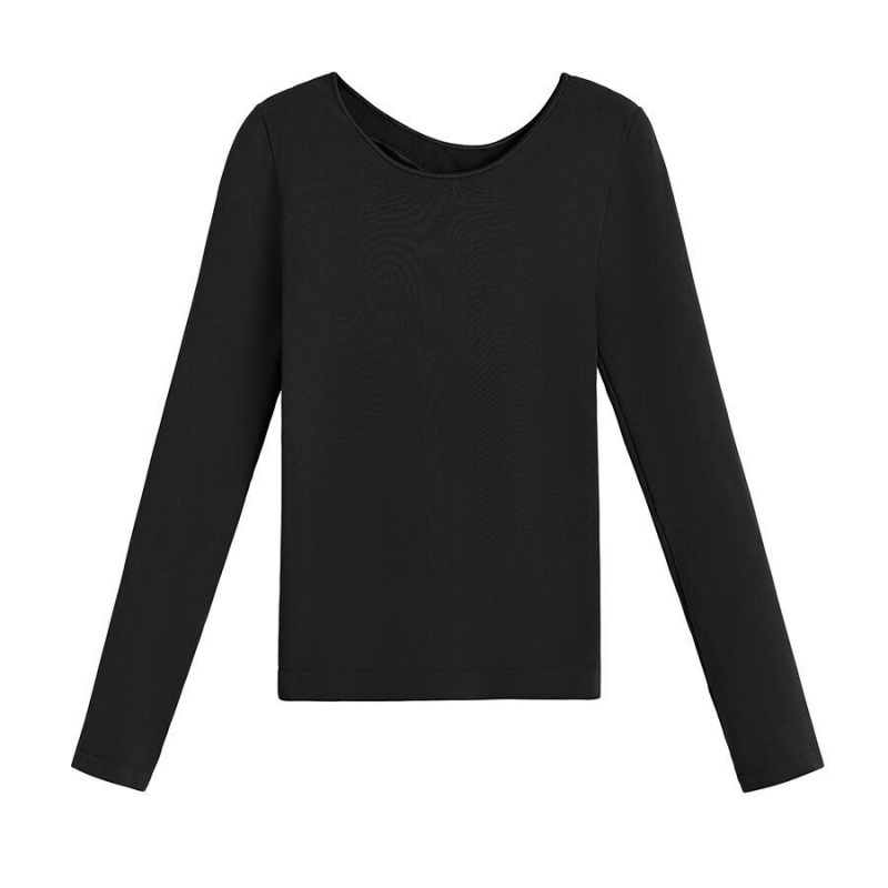 Cuyana Stretch Long Sleeve Tee T Shirts Dame Sort | NML5258IX