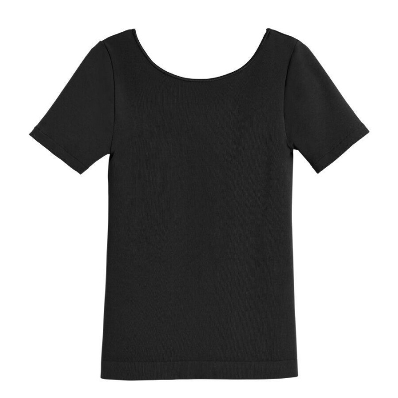 Cuyana Stretch Scoop Neck Tee T Shirts Dame Sort | YHD7292SK