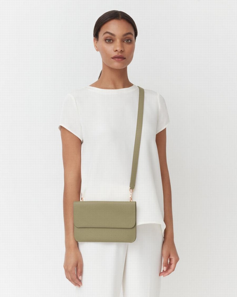 Cuyana System Flap Clutch Tasker Dame Grøn | ZUS1084JC