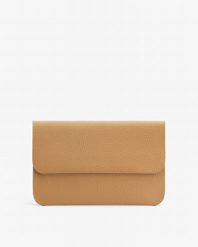 Cuyana System Flap Clutch Tasker Dame Gul Brune | JFN8799YD