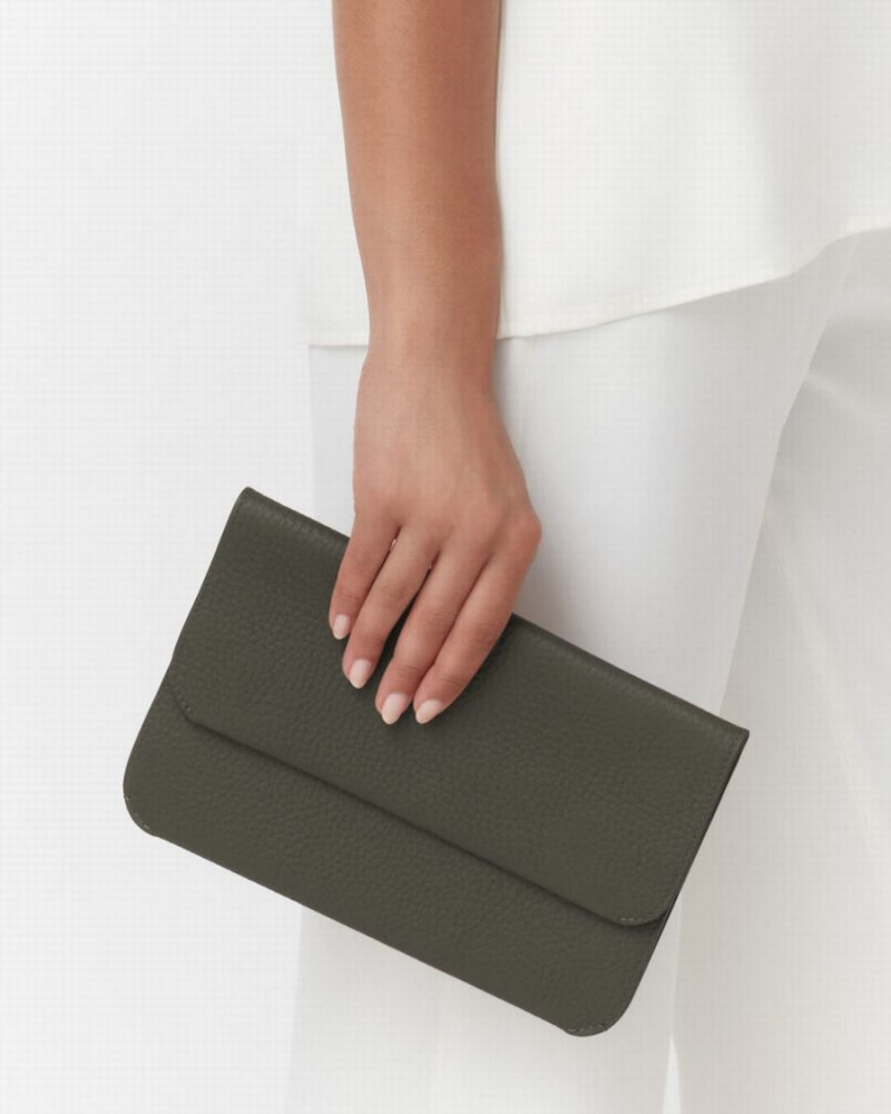 Cuyana System Flap Clutch Tasker Dame Mørkegrøn | CZA4470CQ