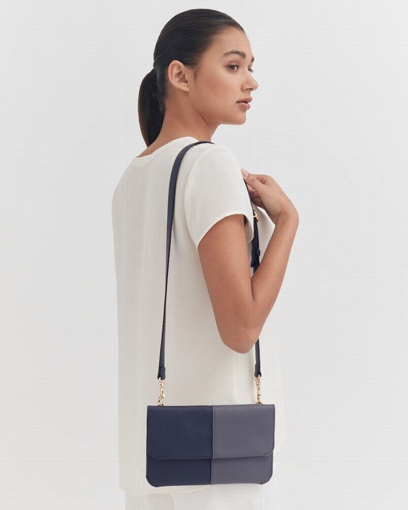 Cuyana System Flap Clutch Tasker Dame Mørkeblå | OCU5850XV