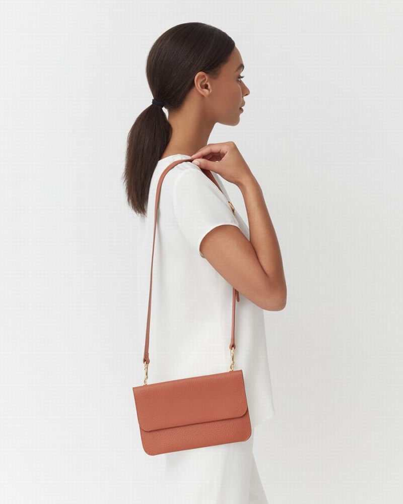 Cuyana System Flap Clutch Tasker Dame Rød Brune | SFS605GI