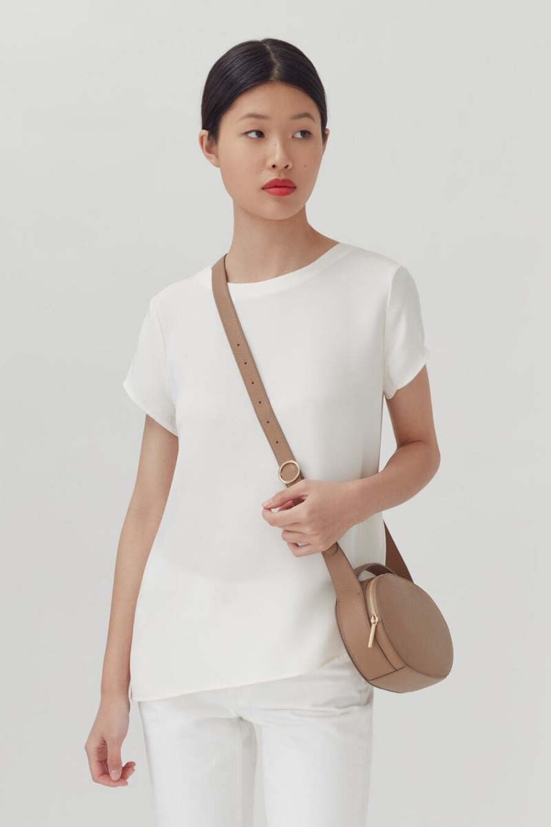 Cuyana Top Handle Crossbody Taske Dame Khaki | OIT5157YL