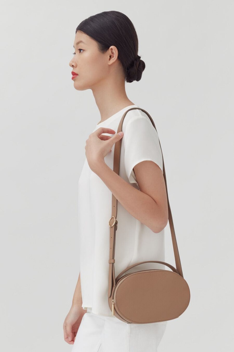 Cuyana Top Handle Crossbody Taske Dame Khaki | OIT5157YL