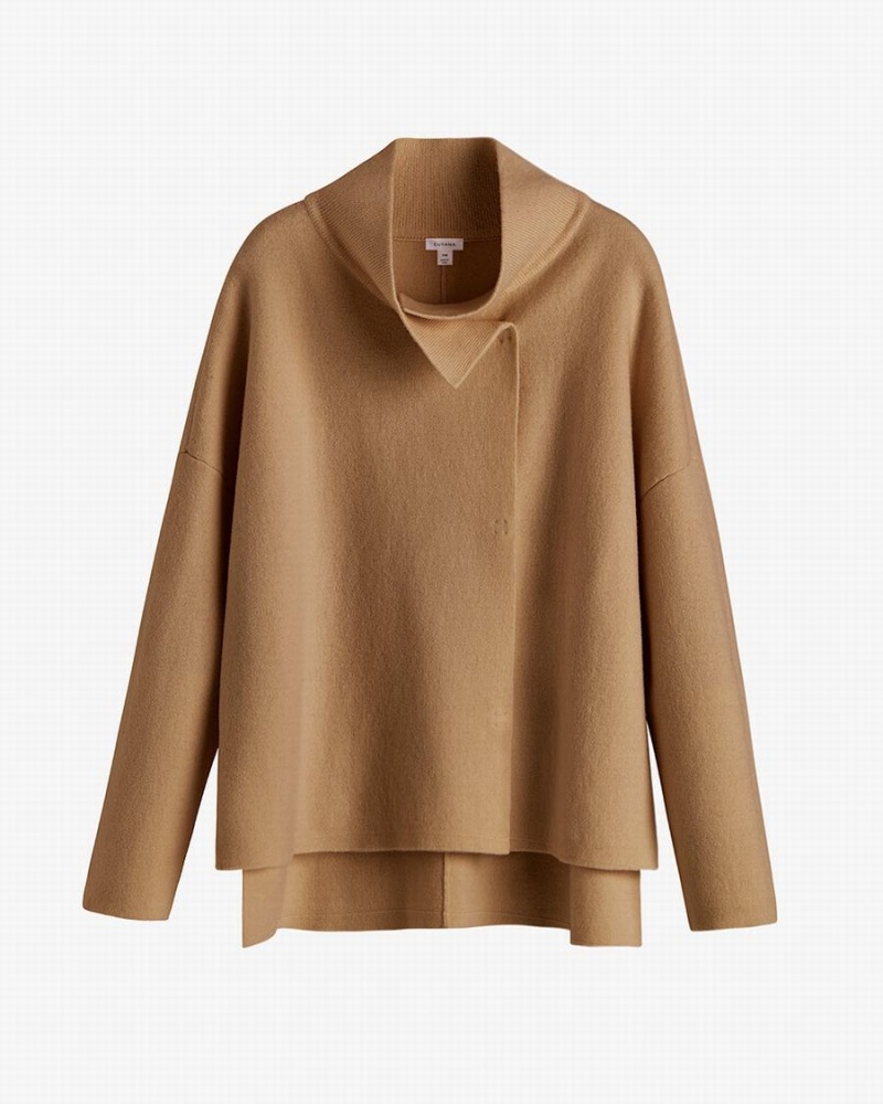 Cuyana Uld Cashmere Kort Jakker Dame Brune | ROS6884VL