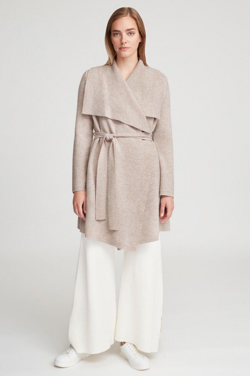 Cuyana Uld Cashmere Kort Wrap Frakker Dame Beige | ISS817HH