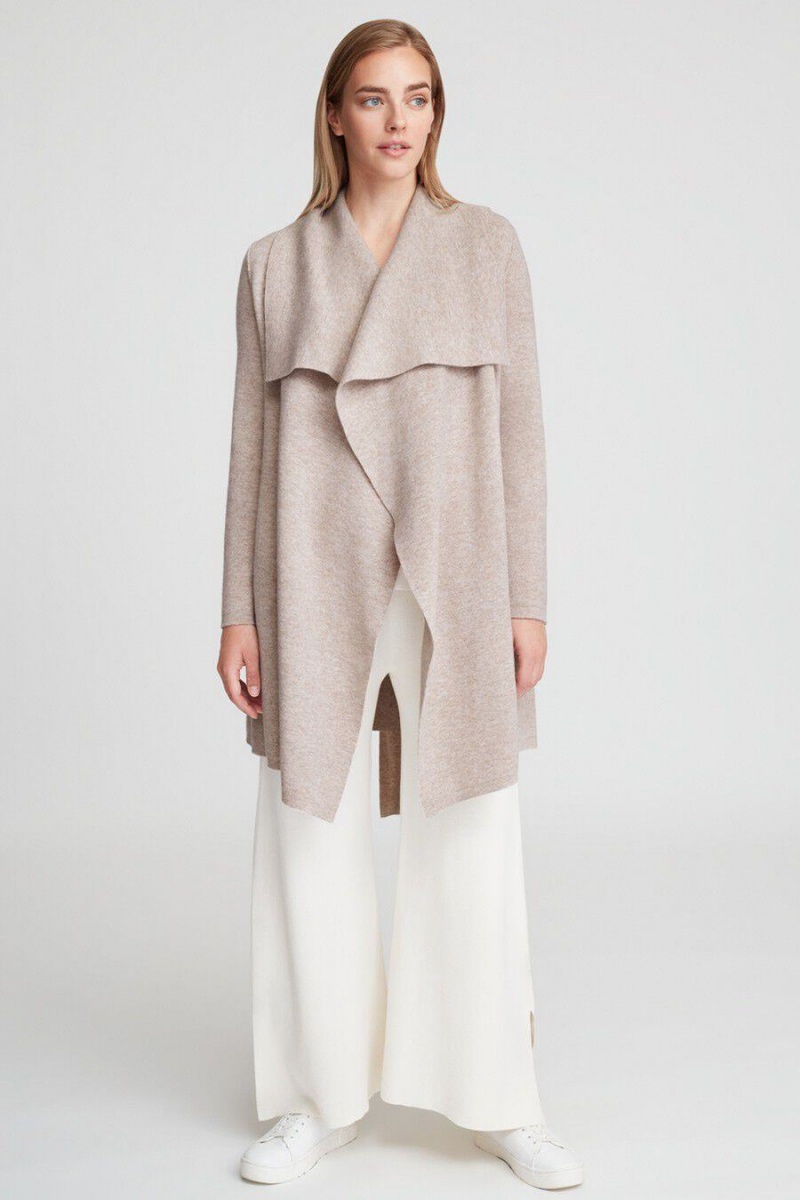 Cuyana Uld Cashmere Kort Wrap Frakker Dame Beige | ISS817HH