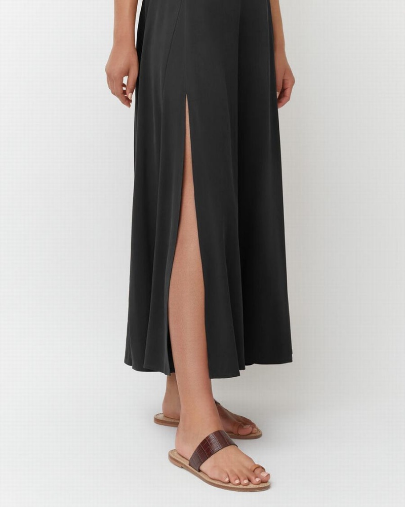 Cuyana Washable Silk Maxi Nederdel Dame Sort | DMI8940AY