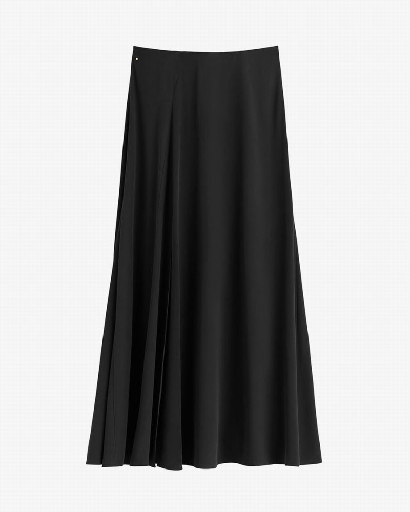 Cuyana Washable Silk Maxi Nederdel Dame Sort | DMI8940AY